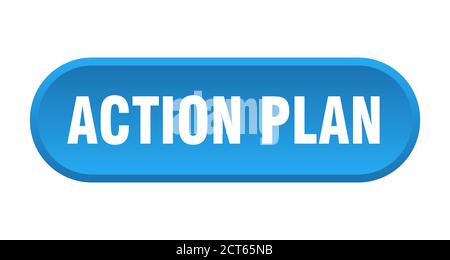 action plan button. rounded sign isolated on white background Stock ...