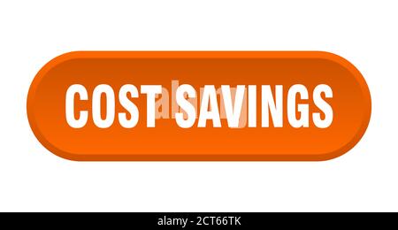 cost savings button. rounded sign isolated on white background Stock Vector