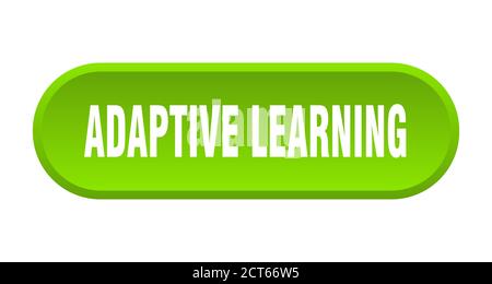 adaptive learning button. rounded sign isolated on white background ...