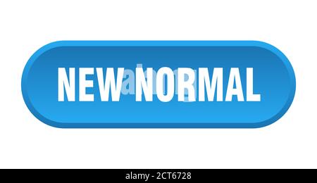 new normal button. rounded sign isolated on white background Stock Vector