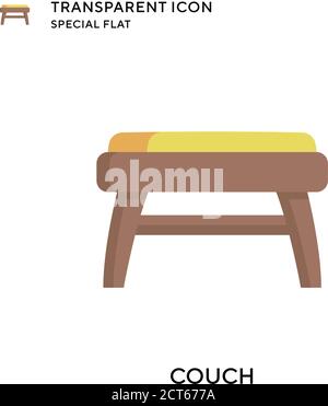 Couch vector icon. Flat style illustration. EPS 10 vector. Stock Vector
