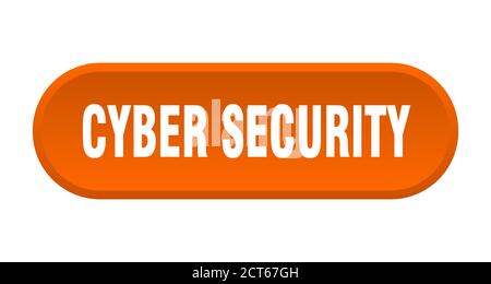 cyber security button. rounded sign isolated on white background Stock Vector