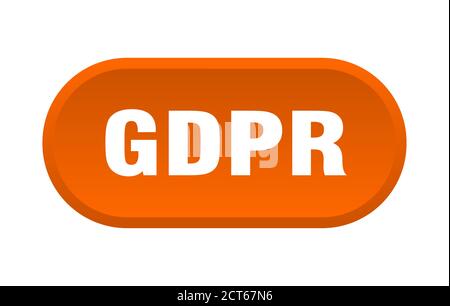gdpr button. rounded sign isolated on white background Stock Vector