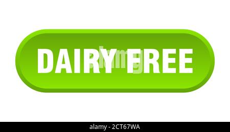 dairy free button. rounded sign isolated on white background Stock Vector