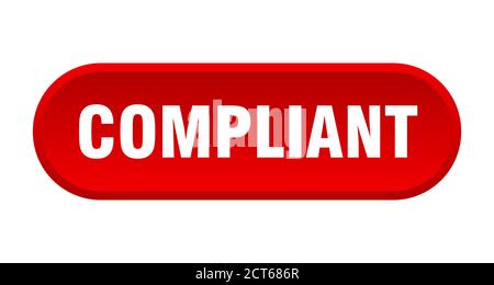 compliant button. rounded sign isolated on white background Stock ...