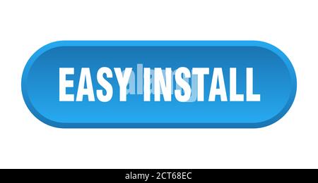 easy install button. rounded sign isolated on white background Stock ...