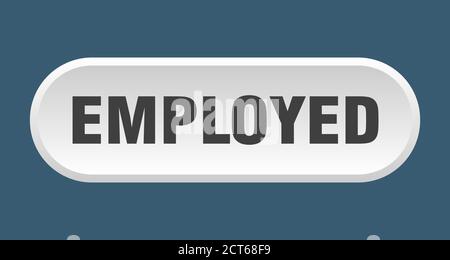 employed button. rounded sign isolated on white background Stock Vector ...