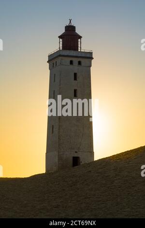 Famous Rubjerg Knude Fyr Lighthouse on a sunny day prior to its