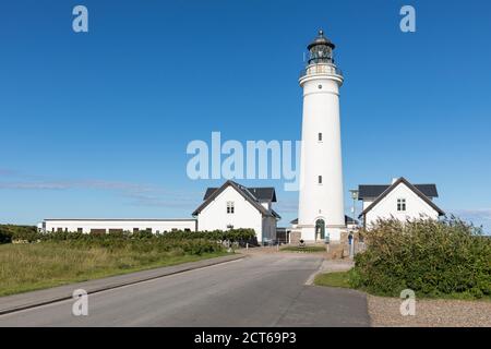 Hirtshals Fyr, the historic lighthouse at Hirtshals, Jutland, Denmark Stock Photo