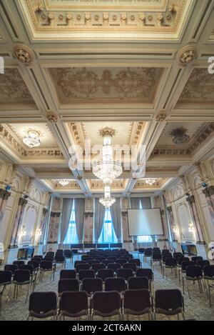 Palace of the Parliament, Bucharest, Muntenia Region, Romania Stock Photo