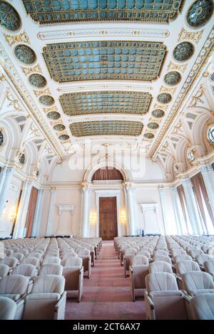 Interior rooms inside the Palace of the Parliament, Bucharest, Muntenia Region, Romania Stock Photo