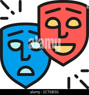 Happy And Sad Face Drama And Comedy Seamless Pattern Stock Vector Image Art Alamy