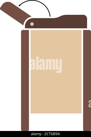 Baby Swaddle Table Icon. Flat Color Design. Vector Illustration. Stock Vector