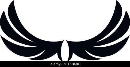 Vintage wings icon. Simple illustration of vintage wings vector icon for web design isolated on white background Stock Vector