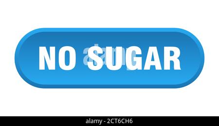 no sugar button. rounded sign isolated on white background Stock Vector