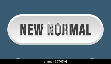 new normal button. rounded sign isolated on white background Stock Vector