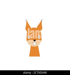 Squirrel is a forest animal. Squirrel ears with animal brush one icon in cartoon style vector symbol stock illustration web. Stock Vector