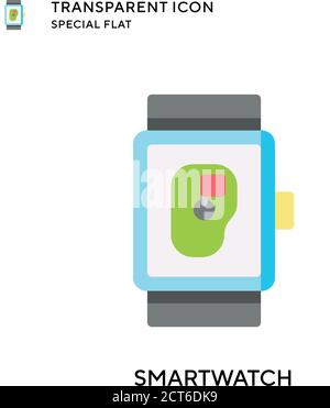 Smartwatch vector icon. Flat style illustration. EPS 10 vector. Stock Vector