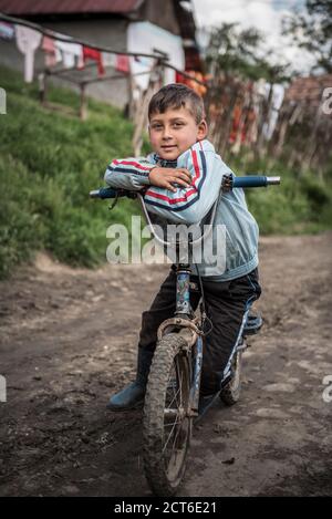 Glodeni, a gypsy community in Transylvania, Romania Stock Photo