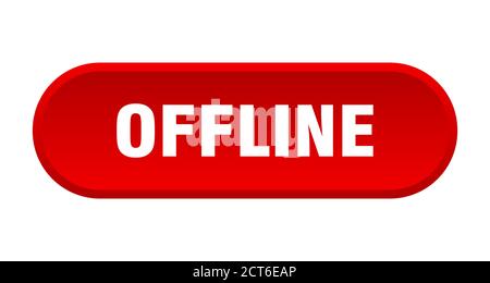 offline button. rounded sign isolated on white background Stock Vector