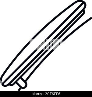 Object barrette icon. Outline object barrette vector icon for web design isolated on white background Stock Vector
