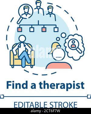 Find therapist concept icon Stock Vector