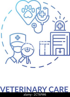 Veterinary care concept icon Stock Vector