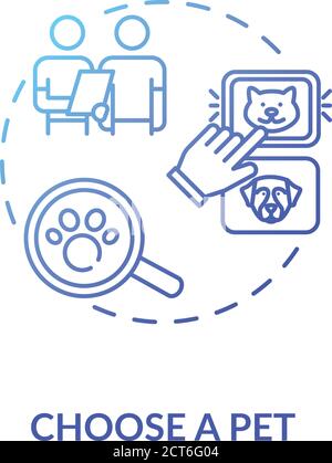 Choose a pet concept icon Stock Vector