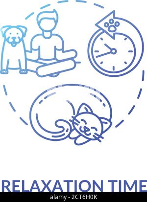 Relaxation time concept icon Stock Vector