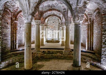 Italy Piedmont Asti -  Palazzo Mazzetti - crypt and museum of Sant'Anastasio Stock Photo