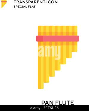 Pan flute vector icon. Flat style illustration. EPS 10 vector. Stock Vector