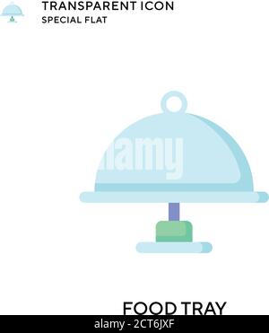 Food tray vector icon. Flat style illustration. EPS 10 vector. Stock Vector