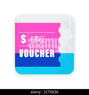 Voucher Coupon Gift Card Template with Price Stock Vector
