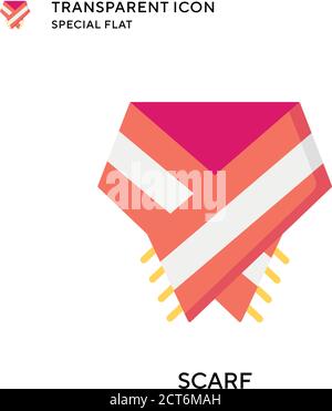 Scarf vector icon. Flat style illustration. EPS 10 vector. Stock Vector