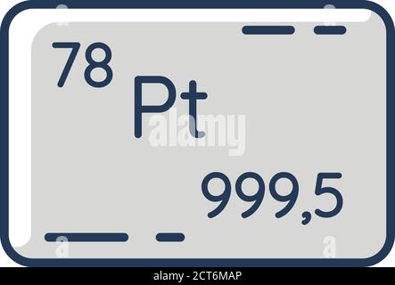 Platinum RGB color icon Stock Vector