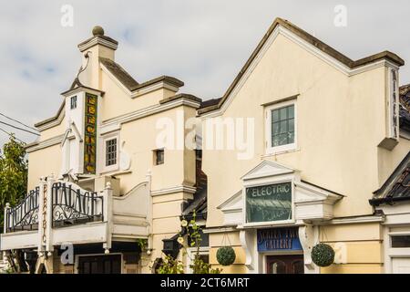 The Electric Picture Palace, Southwold. created from a Victorian cart shed and stables in a pastiche Art Deco style. Opened in 2002 by Michael Palin. Stock Photo