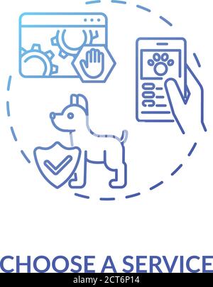 Choose a service concept icon Stock Vector