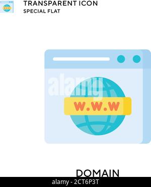 Domain vector icon. Flat style illustration. EPS 10 vector. Stock Vector