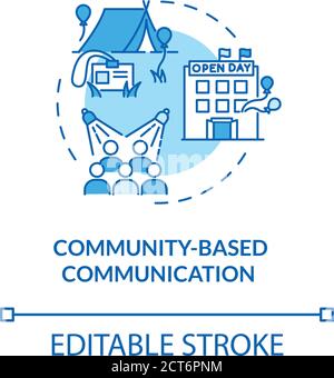 Community-based communication concept icon Stock Vector