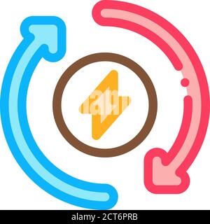heating circulation icon vector outline symbol illustration Stock Vector