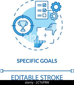 Specific goals concept icon Stock Vector