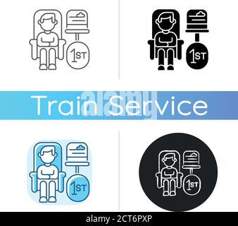 First class travel icon Stock Vector