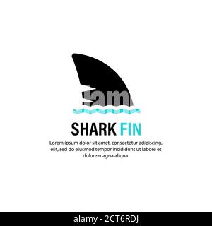 Shark fin icon. Take care concept. Vector on isolated white background. EPS 10. Stock Vector