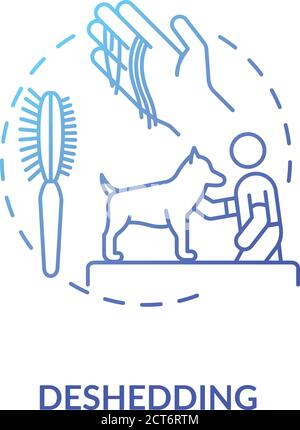 Deshedding concept icon Stock Vector