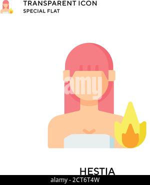 Hestia vector icon. Flat style illustration. EPS 10 vector. Stock Vector