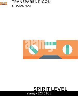 Spirit level vector icon. Flat style illustration. EPS 10 vector. Stock Vector