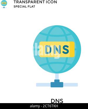 Dns vector icon. Flat style illustration. EPS 10 vector. Stock Vector