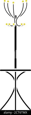 Office Coat Stand Icon. Flat Color Design. Vector Illustration. Stock Vector