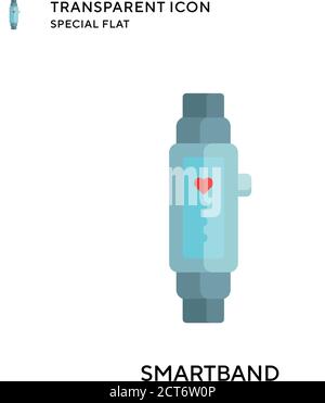Smartband vector icon. Flat style illustration. EPS 10 vector. Stock Vector