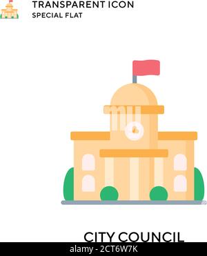 City Council Meeting Vector Illustration with Effective Business Team ...